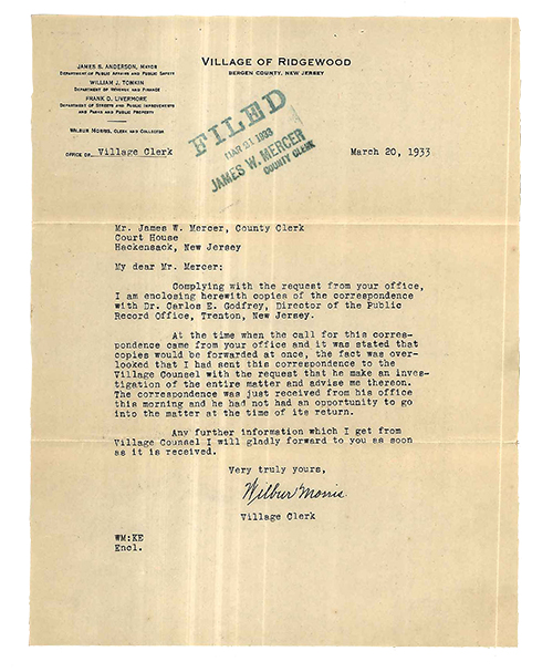 ridgewood town documents